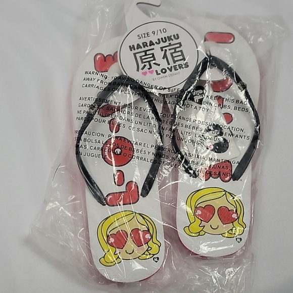 Harajuku lovers Gwen Stefani flip flops Love 9 / 10 - Picture 2 of 4